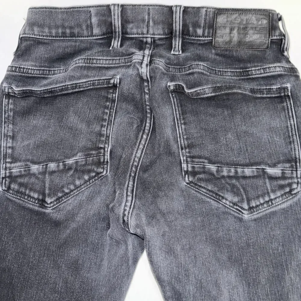 G-STAR RAW Men's Airblaze 3D Skinny Black Jeans 30X30 Fits 29x29.5 Stretch EUC
